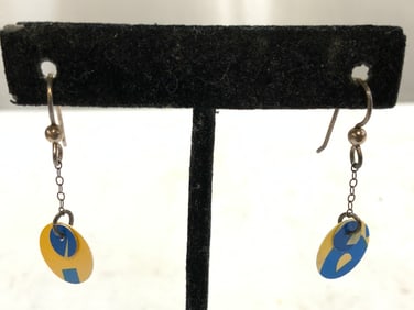 Pr Modernist Dangling Circular EARRINGS