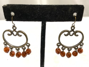 Pr Metal & Enamel Chandelier Drop Earrings