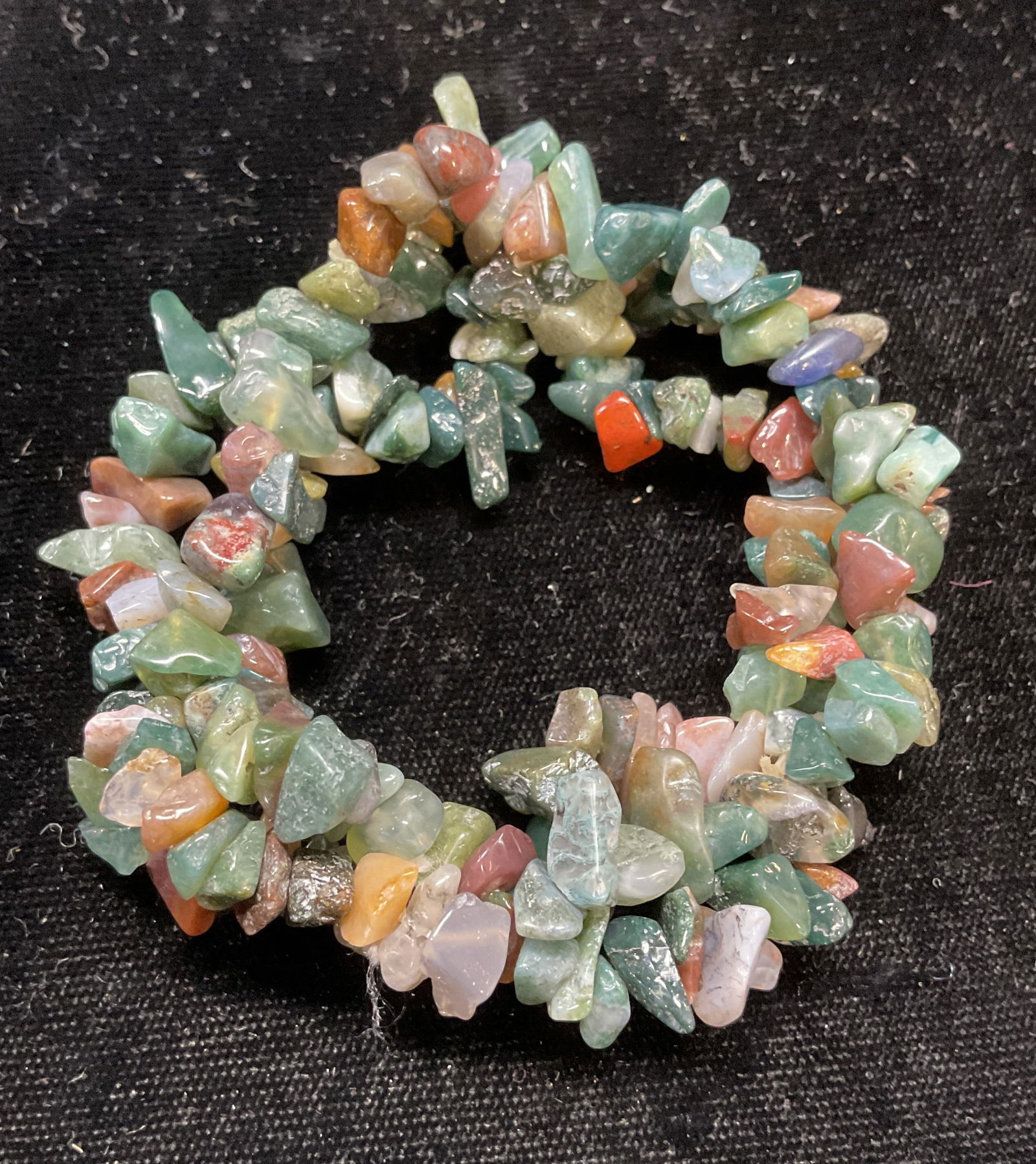 Vintage Multicolor Green Semiprecious Bracelet (1 of 6)