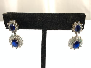 Princess Diana Inspired Dangle Rhinestone Earrings