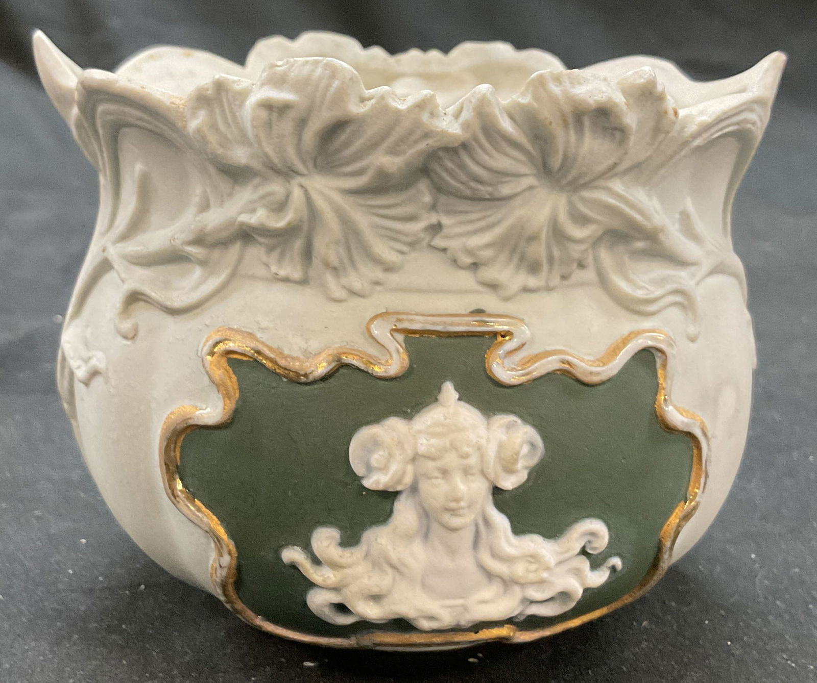 Antiq Schafer & Vater Jasperware Planter (1 of 7)