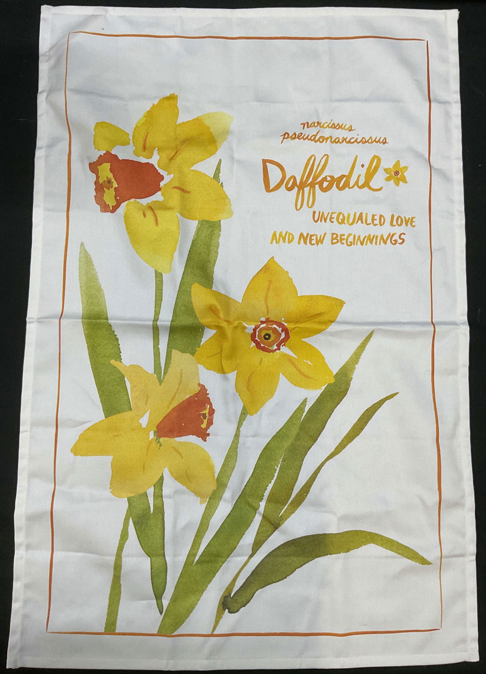 Daffodil Love Print Cotton Tea Towel (1 of 6)