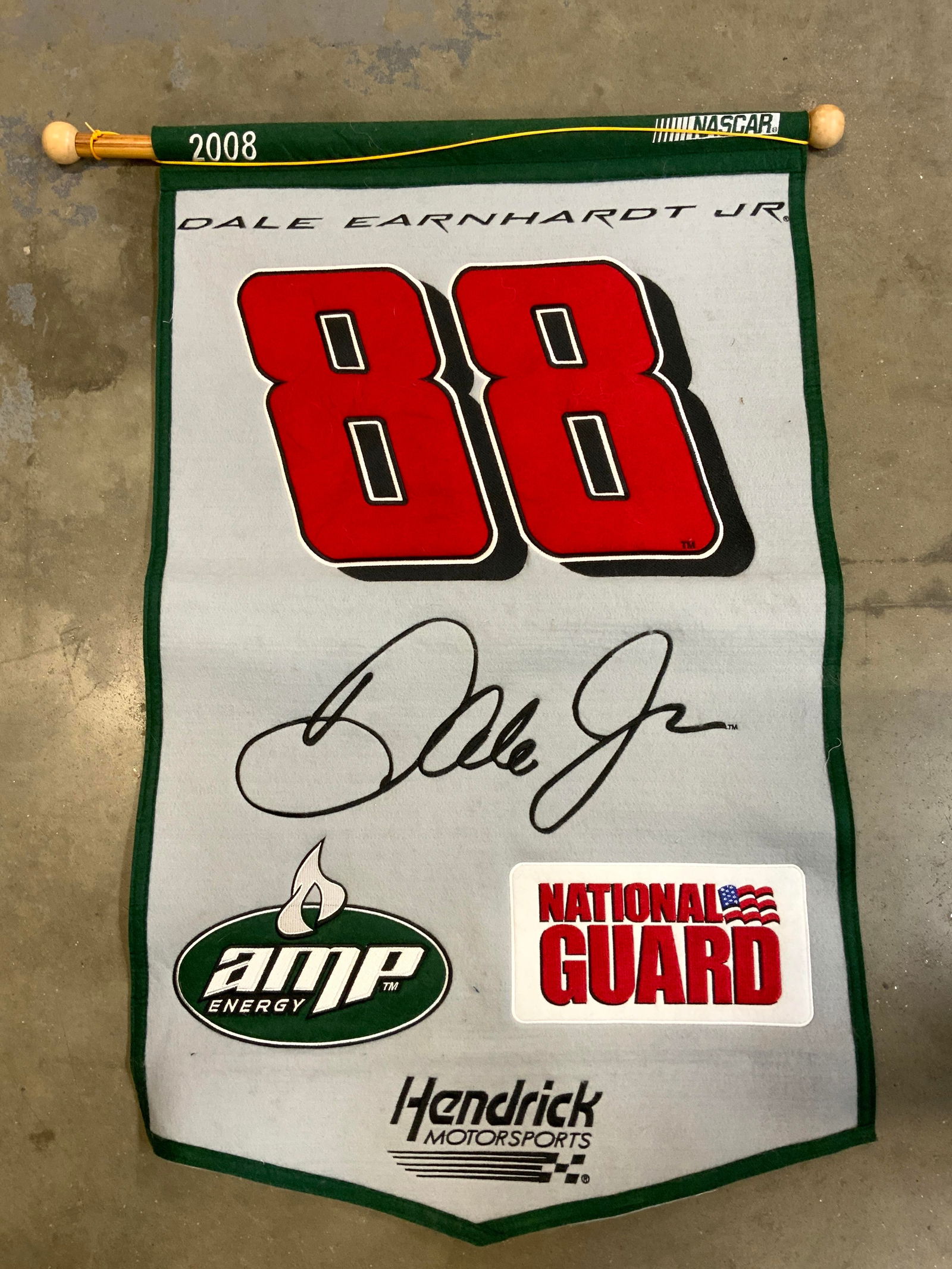 NASCAR Dale Earnhardt Jr. #88 Grey Wool Banner (1 of 8)