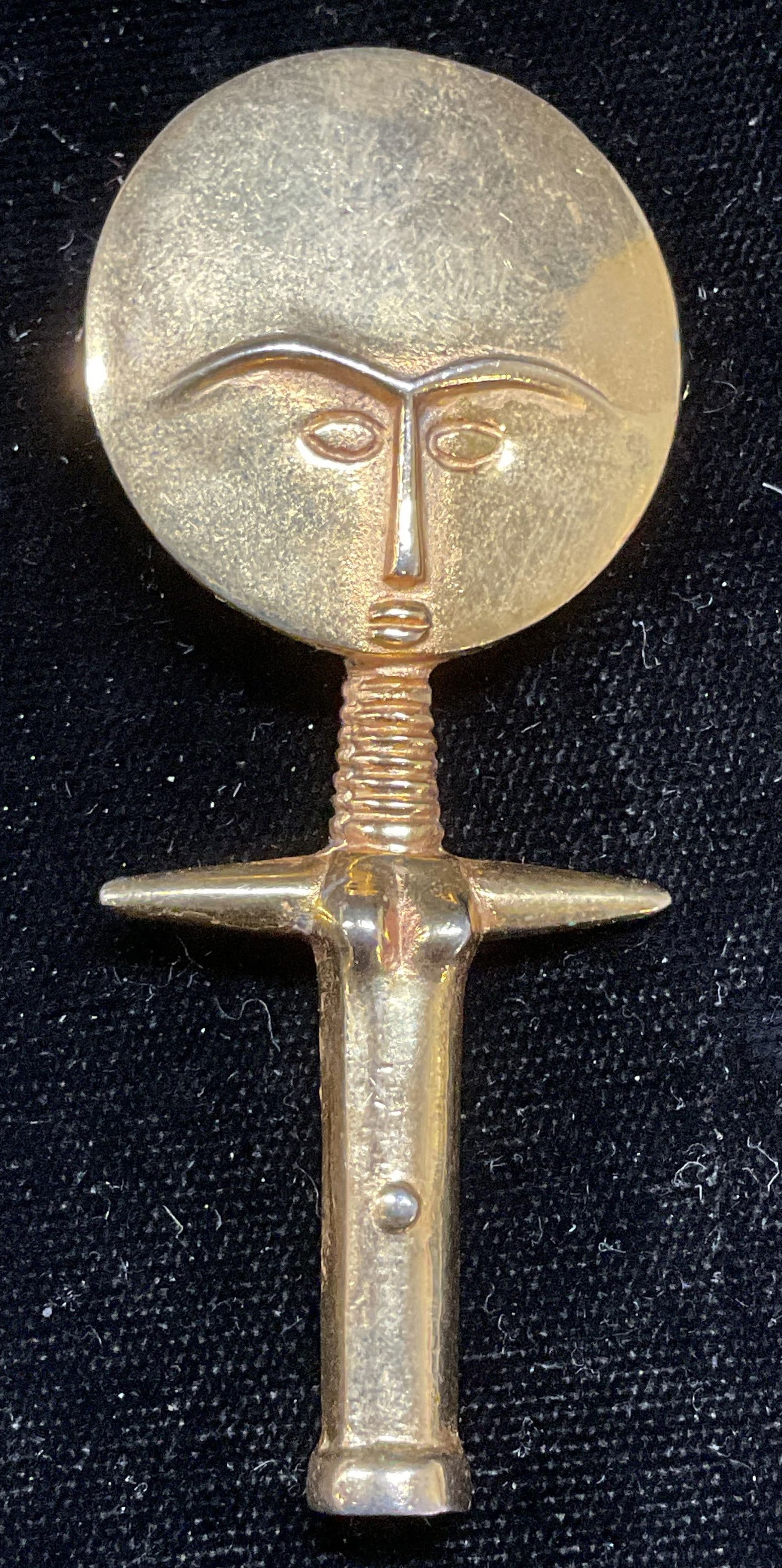 Vtg Alva Museum Replicas Gold Tn Tribal Pendant (1 of 7)