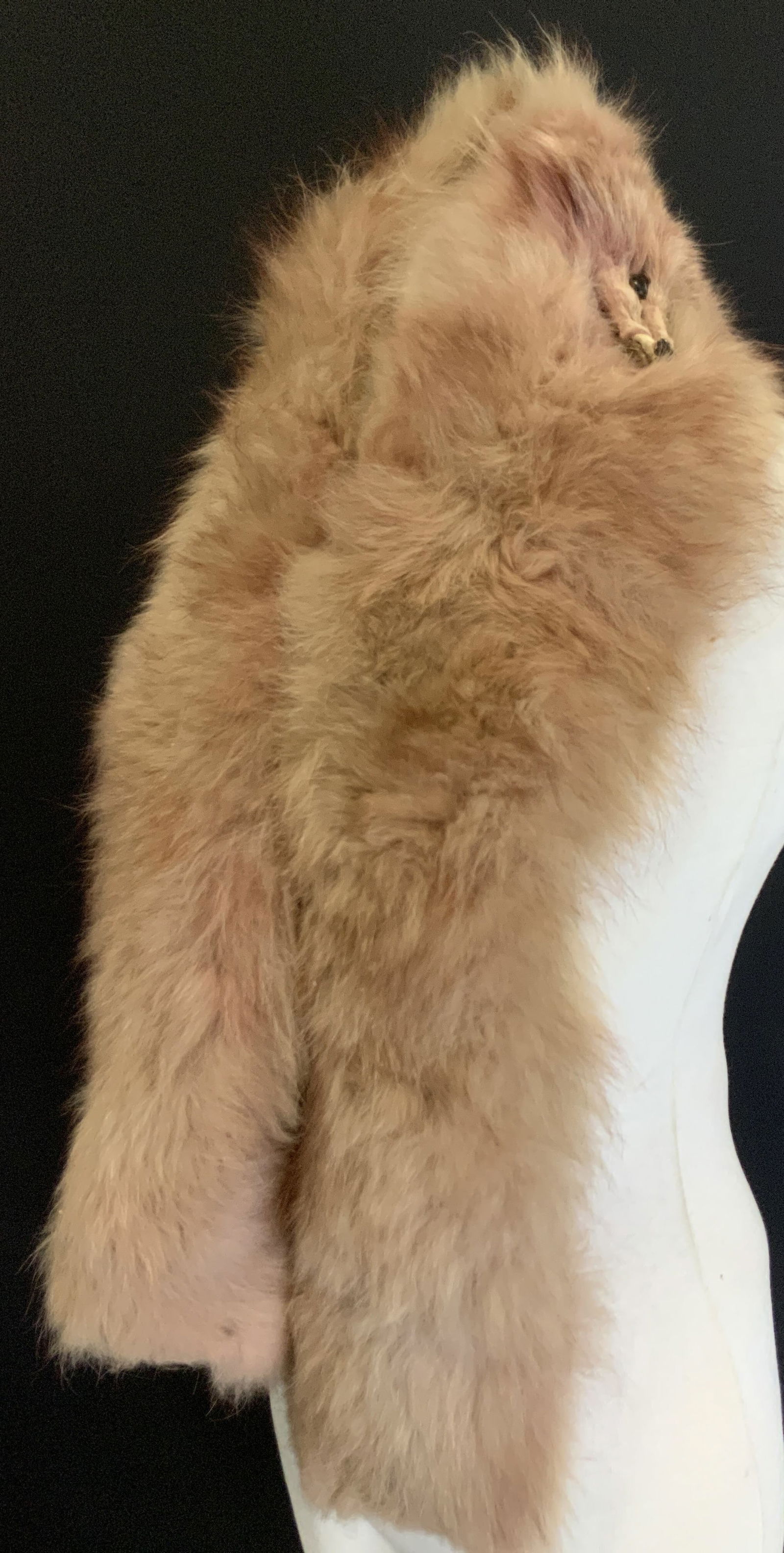 Vintage Dyed Pink Animal Stole Accessory (1 of 12)