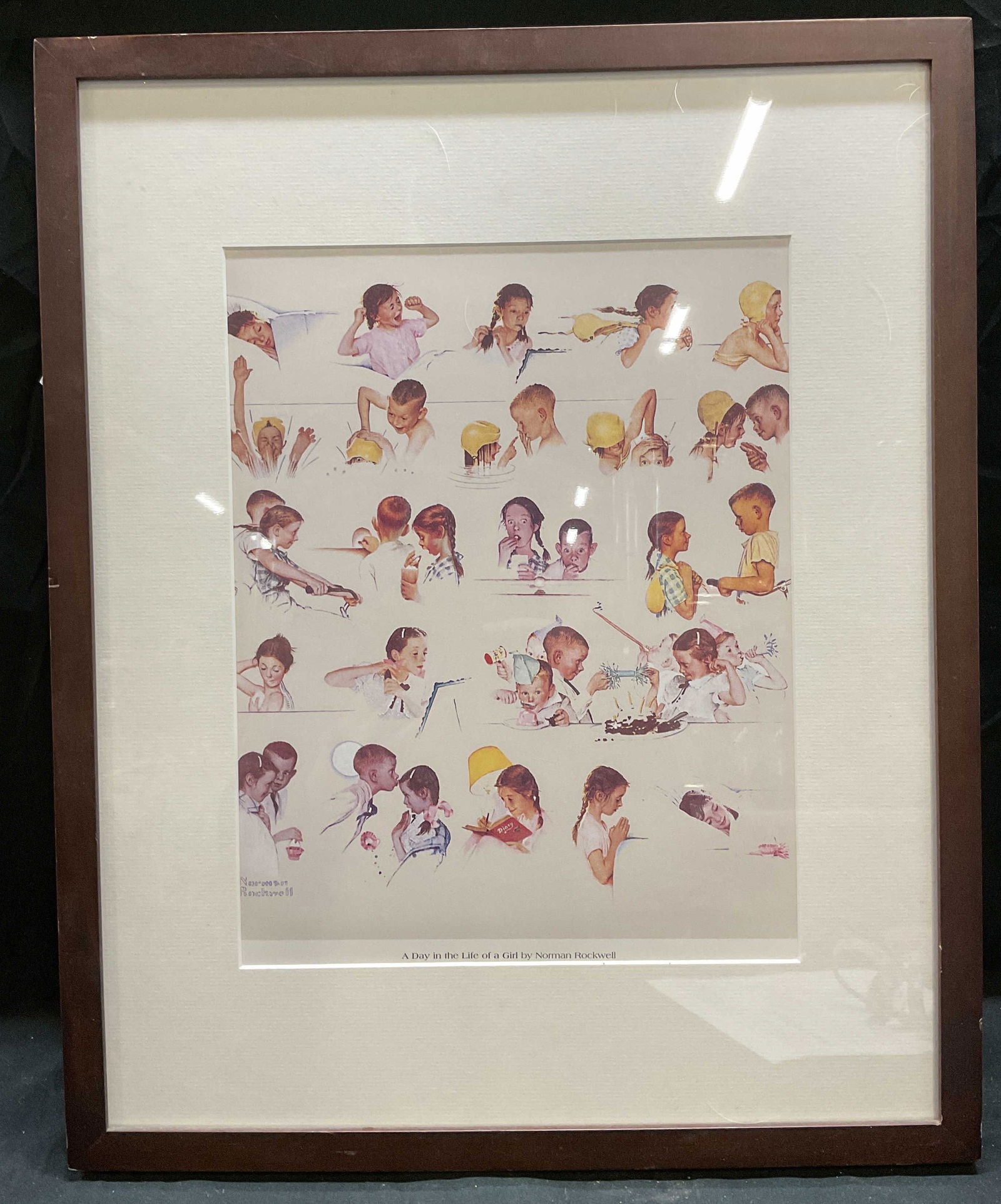 Framed Norman Rockwell Day In The Life Of A Girl (1 of 6)