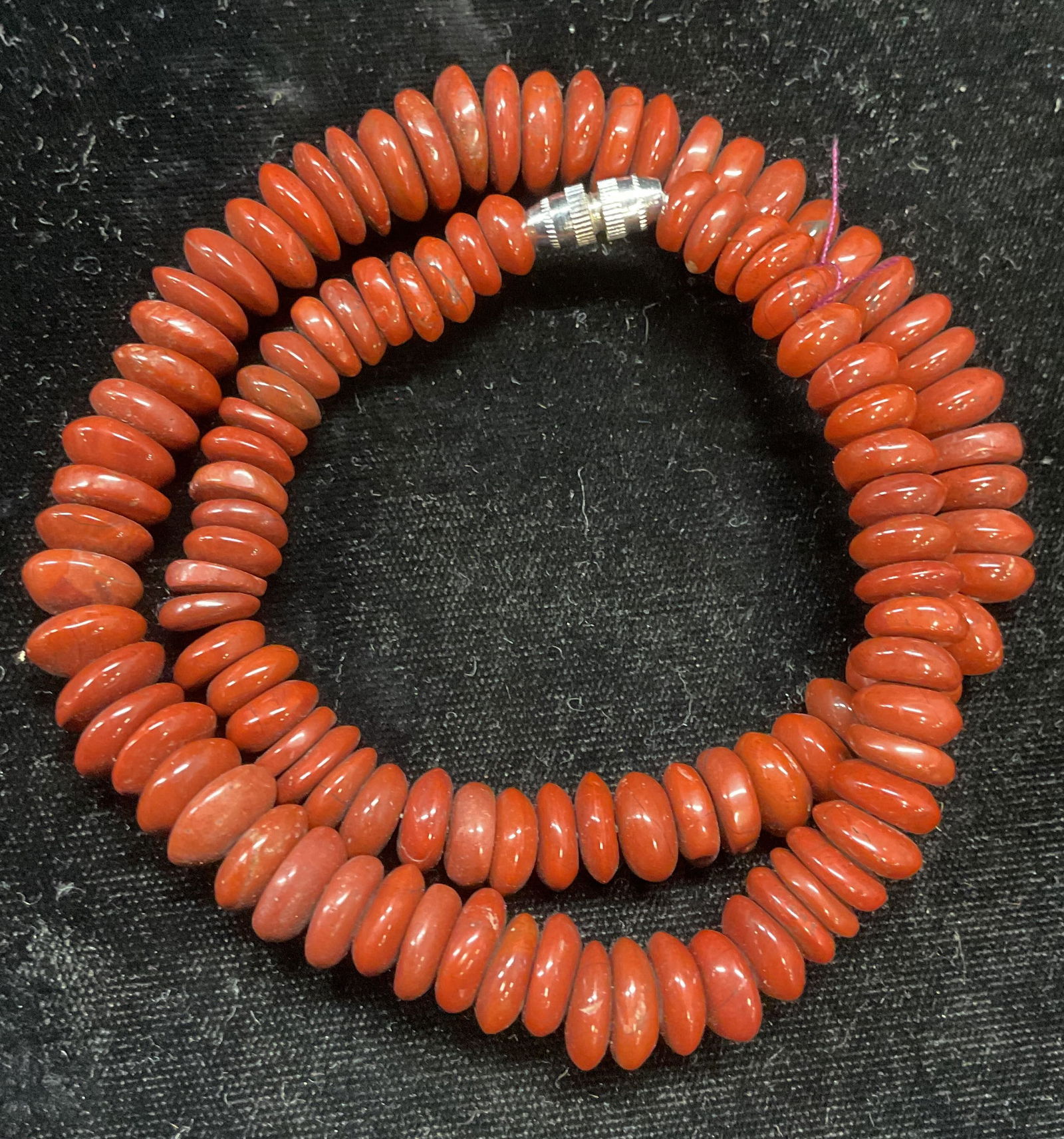 Vintage Red Jasper Beaded Necklace (1 of 6)