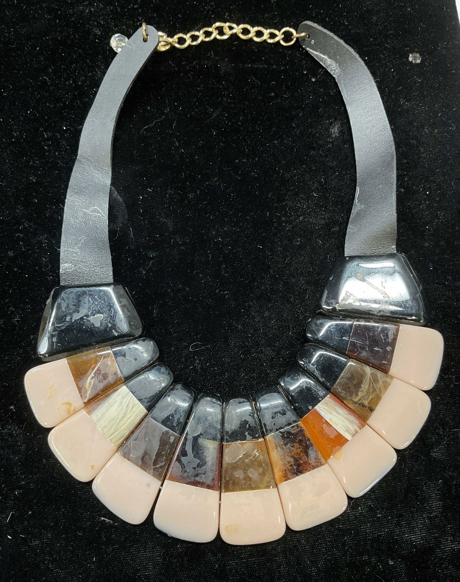 Vintage Faux Stone Beaded Collar Necklace (1 of 6)