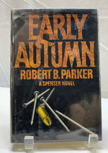 1981 Early Autumn First Print Spenser Novel PARKER: PARKER 1981 Earl Autumn First Print. Spenser Novel PARKER Earl Autumn by Robert B. Parker. A Spenser novel. COPYRIGHT 1971 by ROBERT B. PARKER. First printing. Book has illustrations of nails on the f