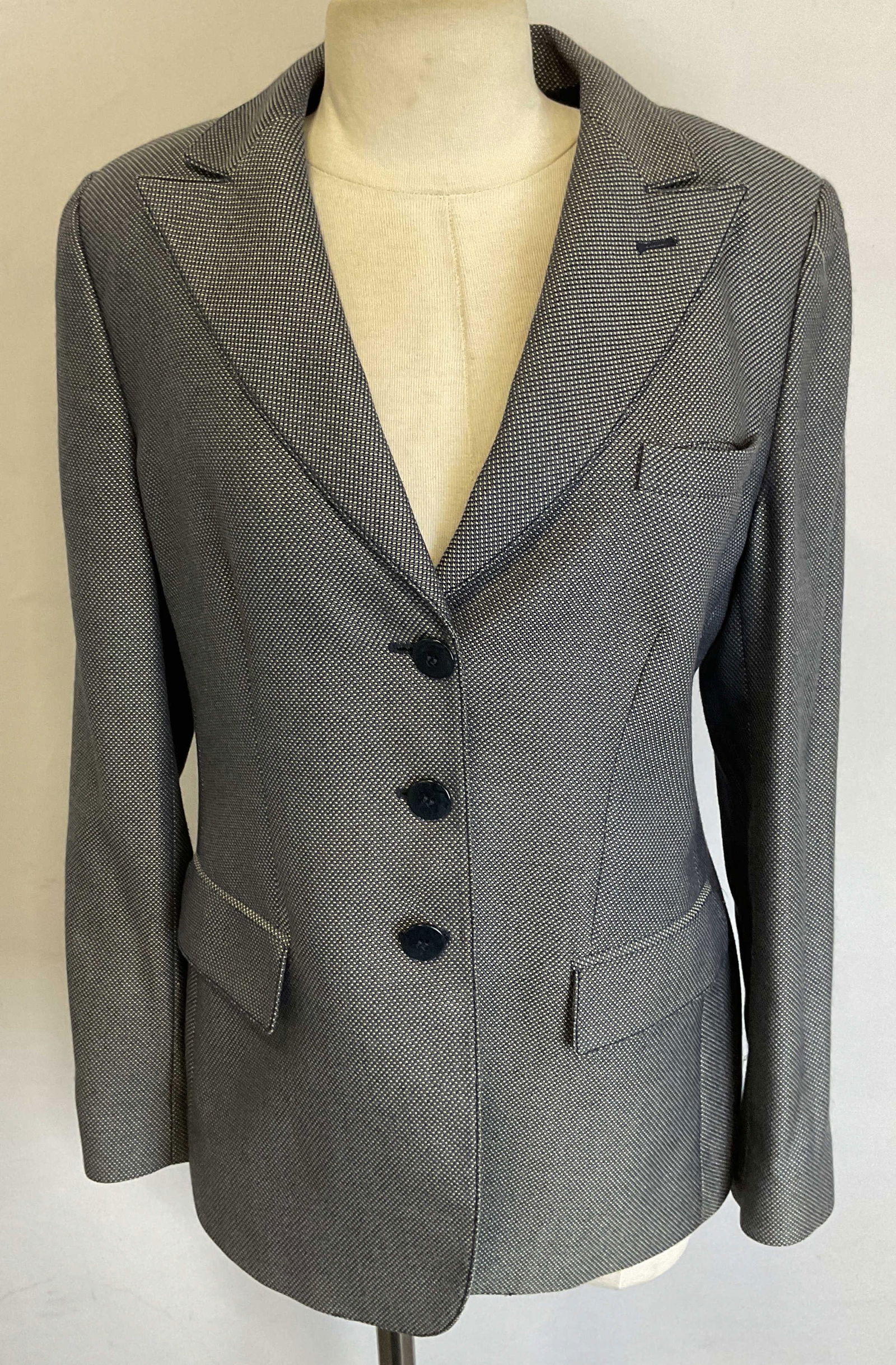 Armani Grey Blue Cashmere Silk Jacket Italy (1 of 7)