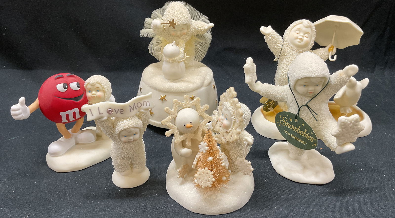 Set 6 Vtg Porcelain Snowbabies Figurines (1 of 9)