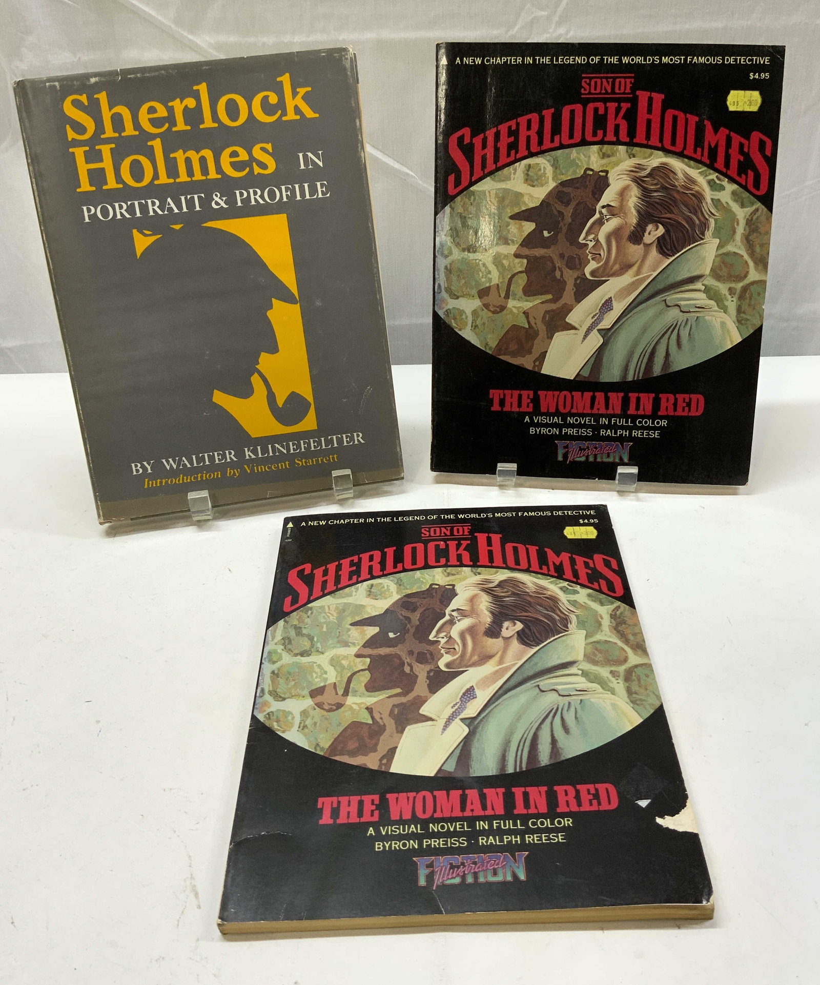 3+ 1960s Sherlock Homes Illustrated Books PREISS+: 3+ 1960s Sherlock Homes Illustrated Books PREISS+ 2 Son of Sherlock Homes: The Woman In Red by Bryon Preiss & Sherlock Holmes in Portrait & Profile by Walter Klinefelter. COPYRIGHT 1963 by SYRACUSE UN