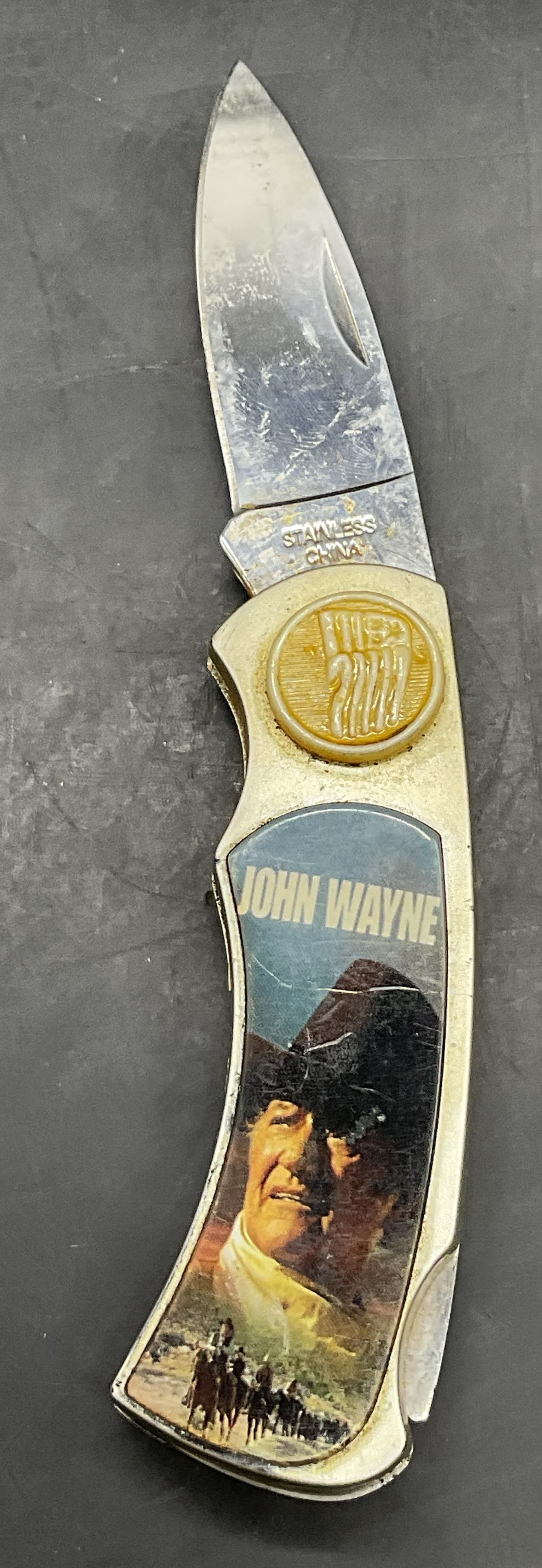 JOHN WAYNE Motif Stainless Blade Knife (1 of 8)