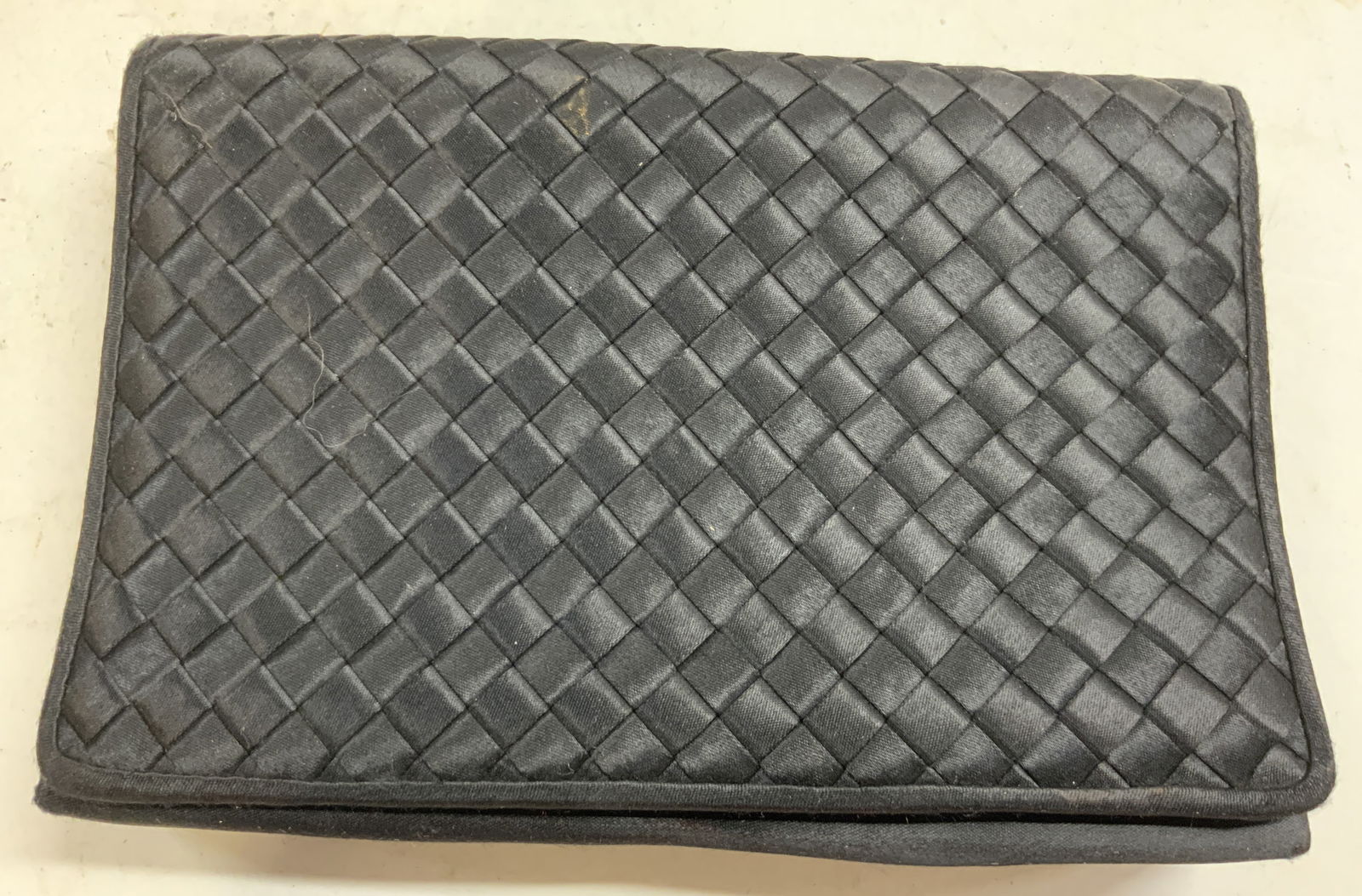 LA REGALE Blk Woven Style Purse (1 of 6)