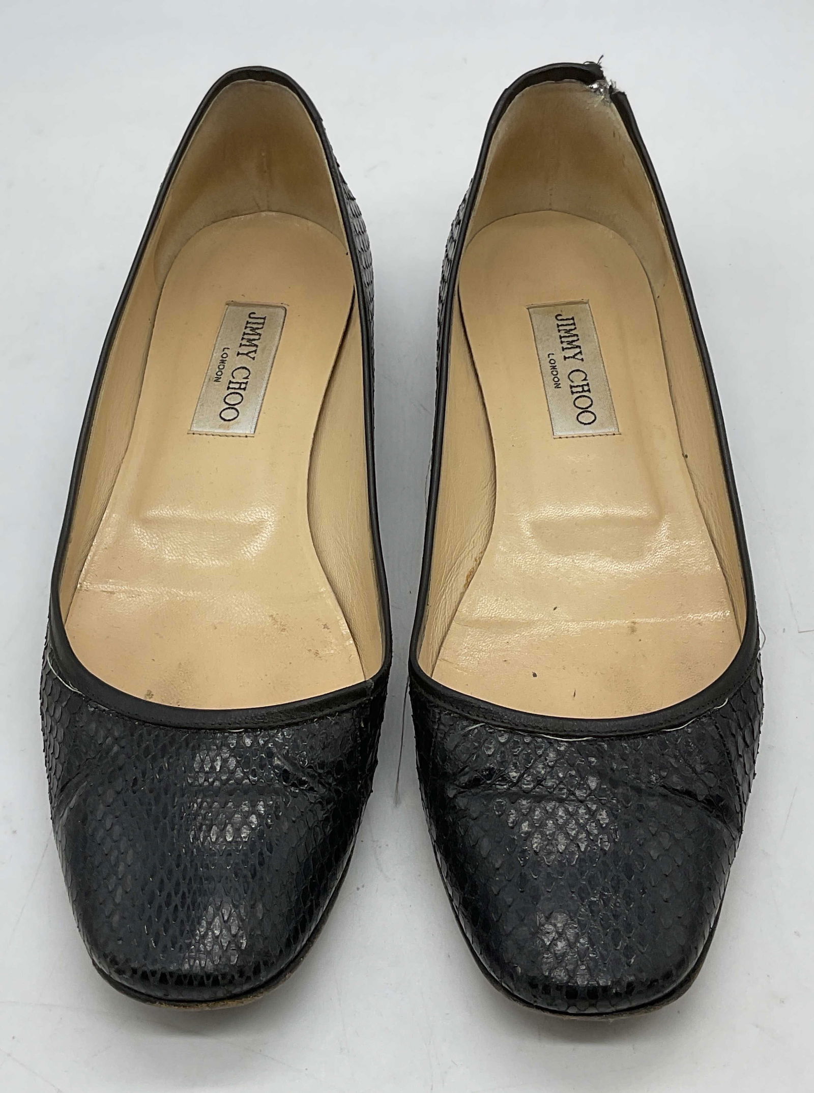 Jimmy Choo Black Snakeskin Flats Italy (1 of 6)