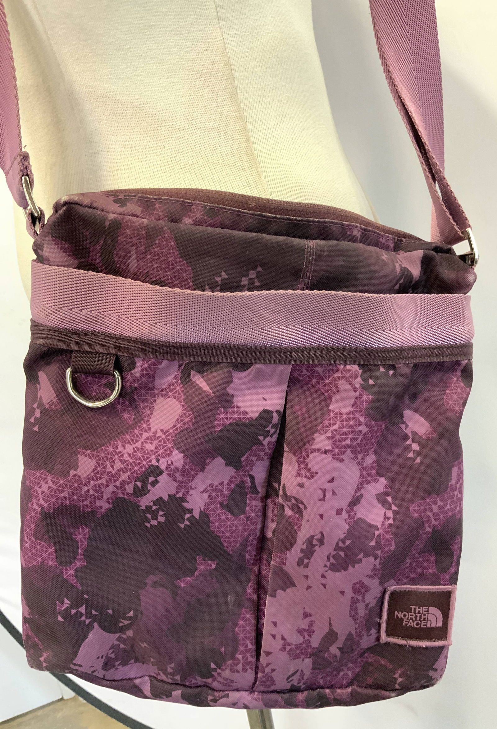 The North Face Purple Camouflage Crossbody Bag (1 of 7)