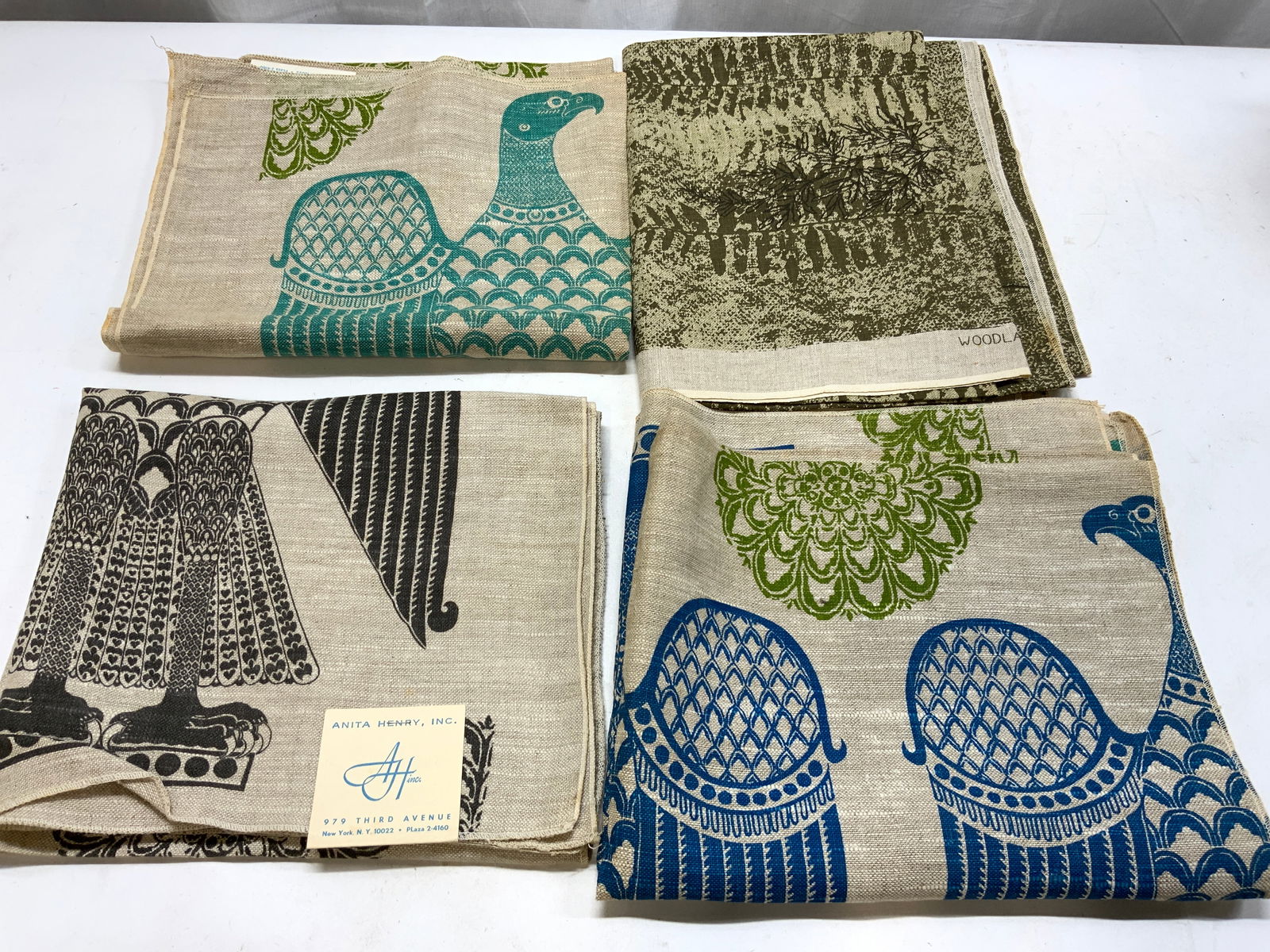 Lot 4+ Anita Henry Hand Print Linen Textiles NWT (1 of 6)