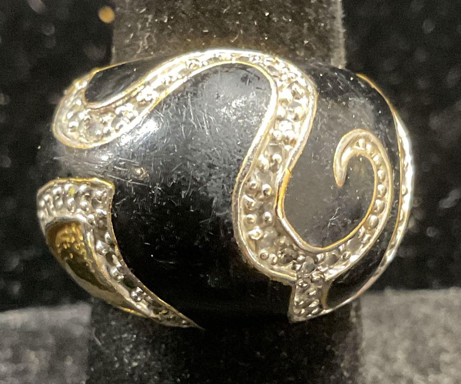 ADL Gold Pl Sterling Silver Crystal Ring (1 of 6)