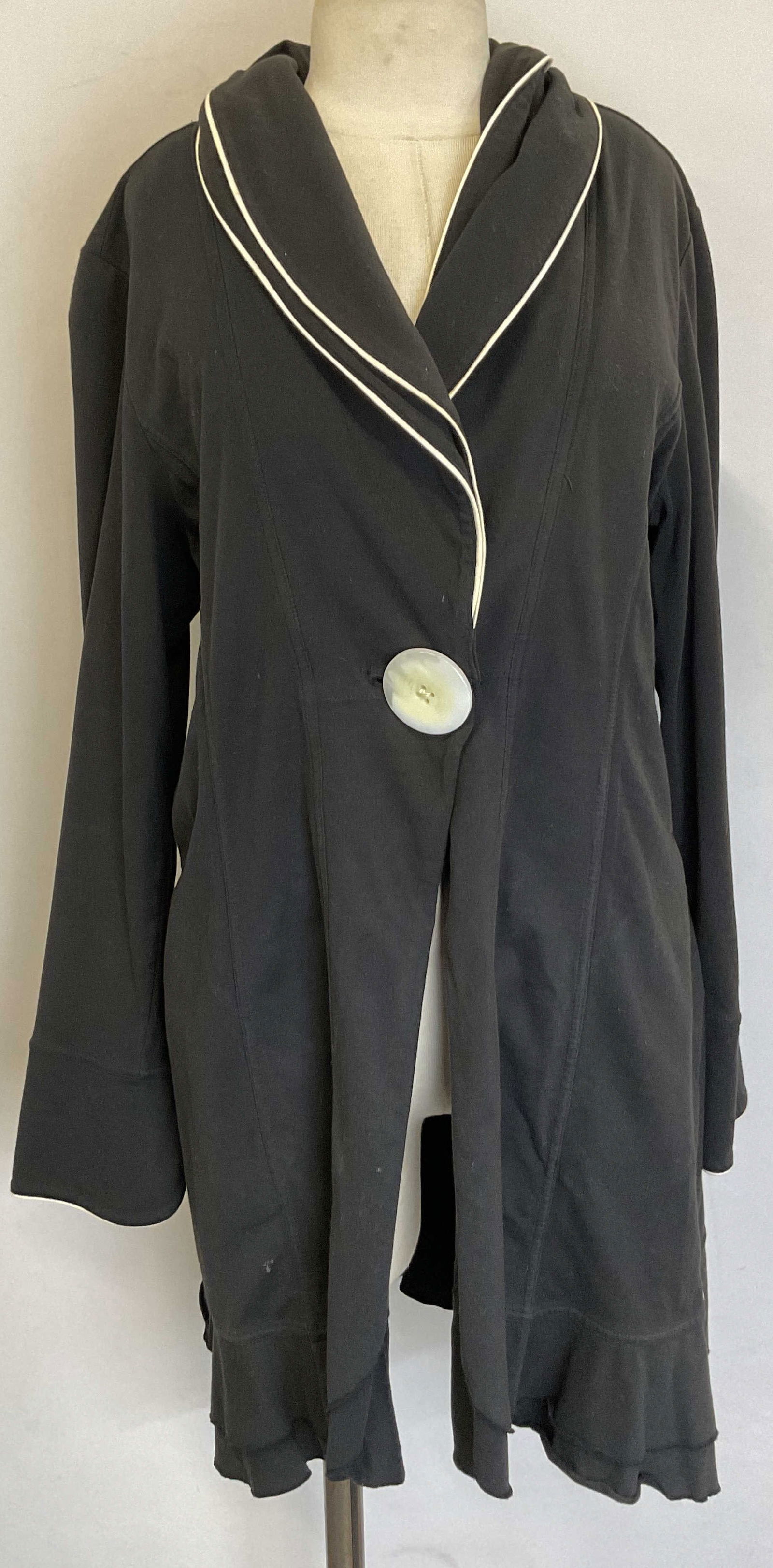 Vtg Neon Buddha Black Cotton Robe Thailand (1 of 9)