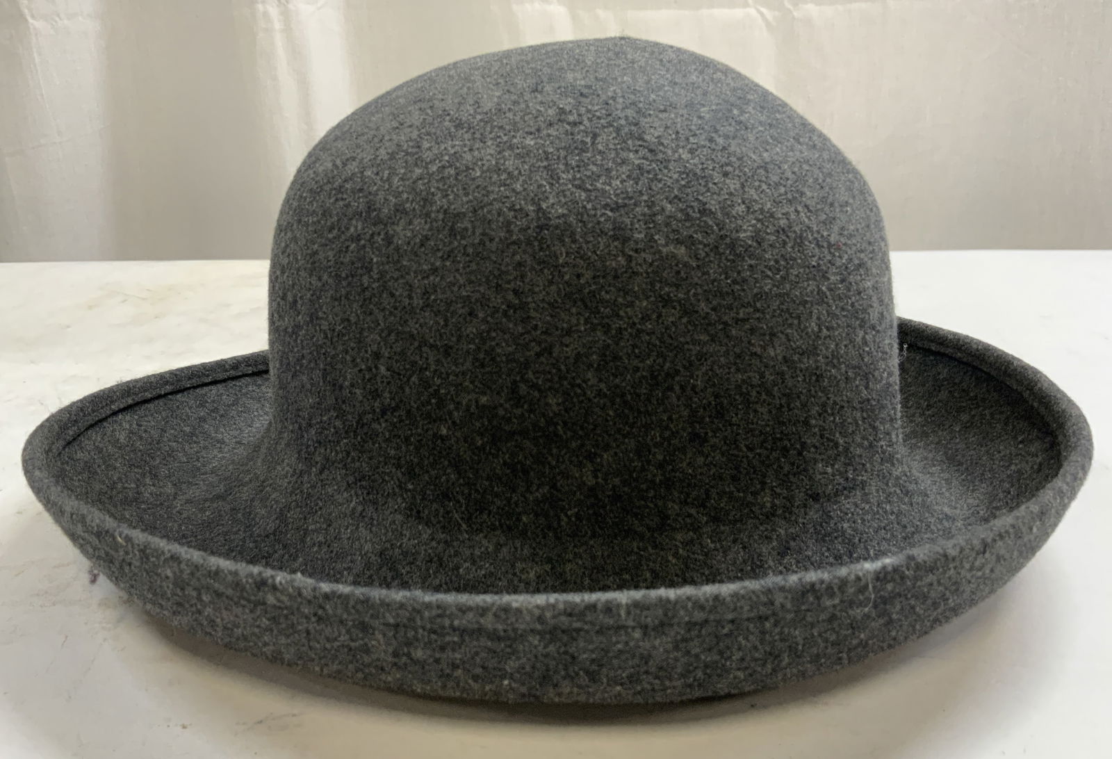 Unisex Wool Bowler Hat Dark Grey (1 of 6)