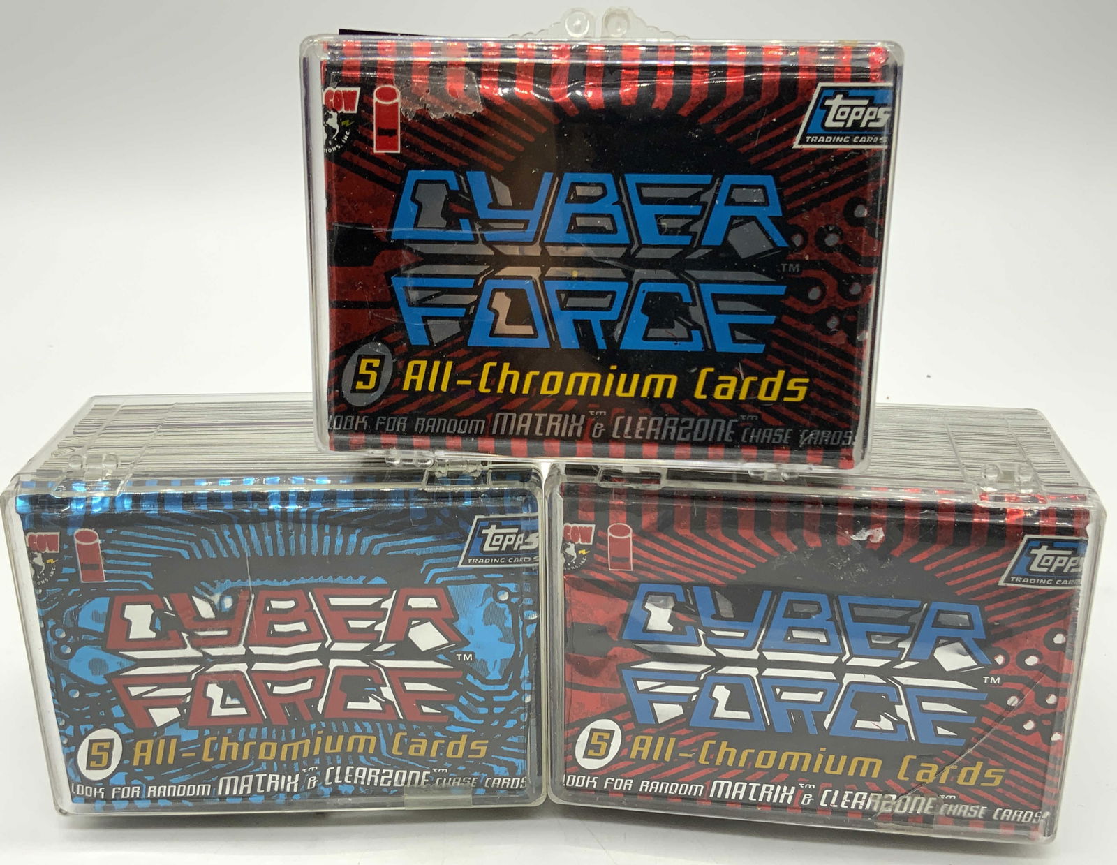 Lot 80+ 1995 Cyber Force Chromium Trading Cards (1 of 9)