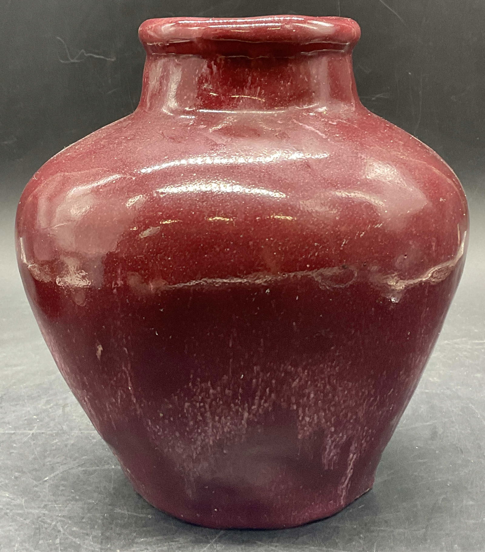 1940 ME Signed Glazed Ceramic Pottery Vase (1 of 7)