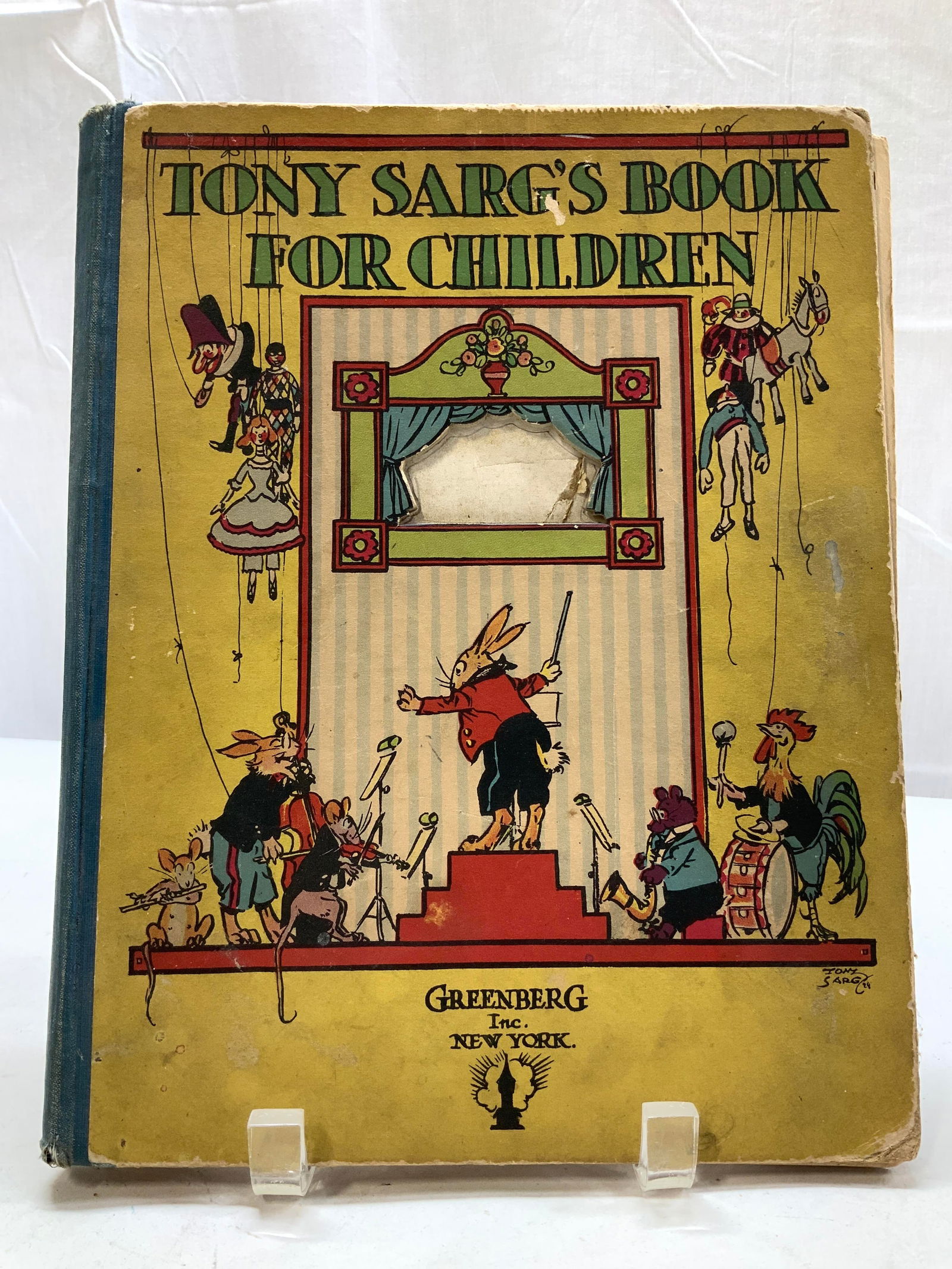 Vntg Tony Sargs Illustrated Book For Children NY: Vntg Tony Sargs Illustrated Book For Children NY Book features multiple illustrations of figures, animals & more. No visible publication date. Surface wear consistent to age, use & exposure. Measureme