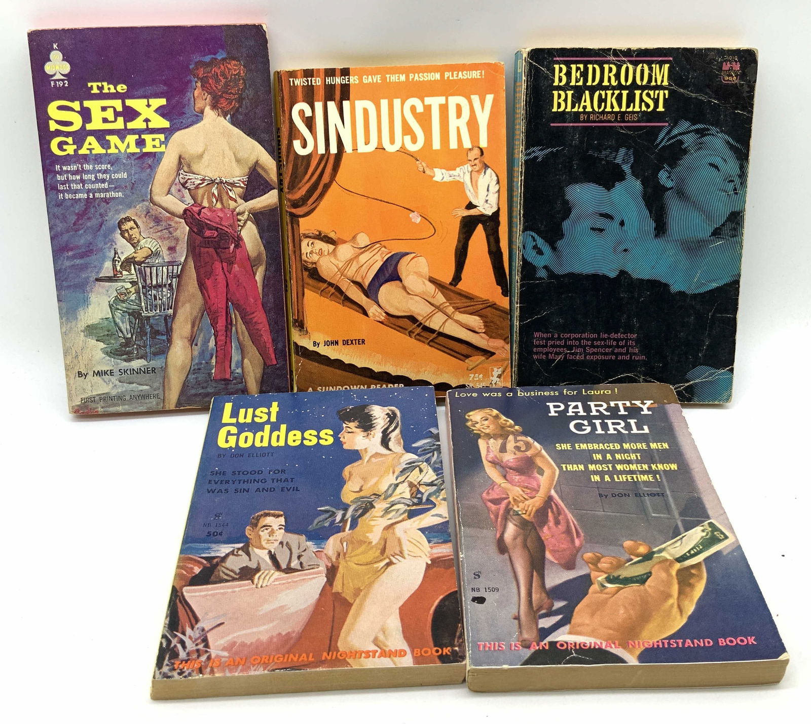Lot 5+ Vntg Pulp Fiction Erotica Books 1960s GEIS+ (1 of 12)