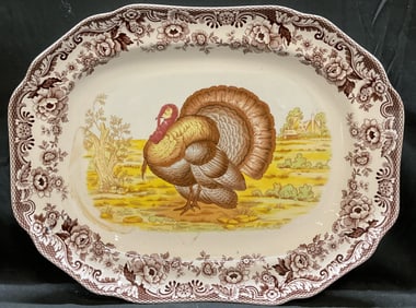 Spode Ceramic Woodland Turkey Platter