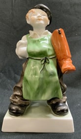 HEREND Shoemaker Boy Porcelain Figurine HUNGARY