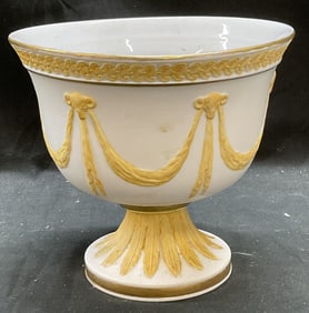 Vintage Hand Painted Footed Porc Jardiniere