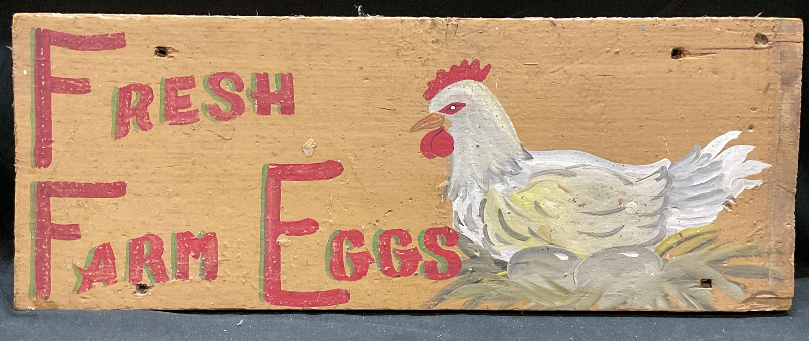Hand Painted Farm Fresh Eggs Chicken Wood Sign (1 of 6)