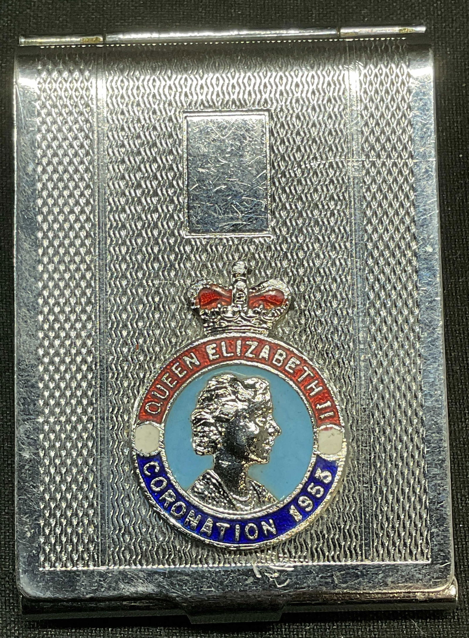 Vtg Souvenir Silver Tn Queen Elizabeth Compact (1 of 6)
