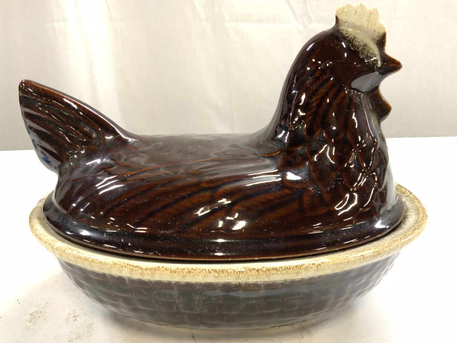 Pfaltzgraff Brown Drip Hen on Nest Covered Dish (1 of 10)
