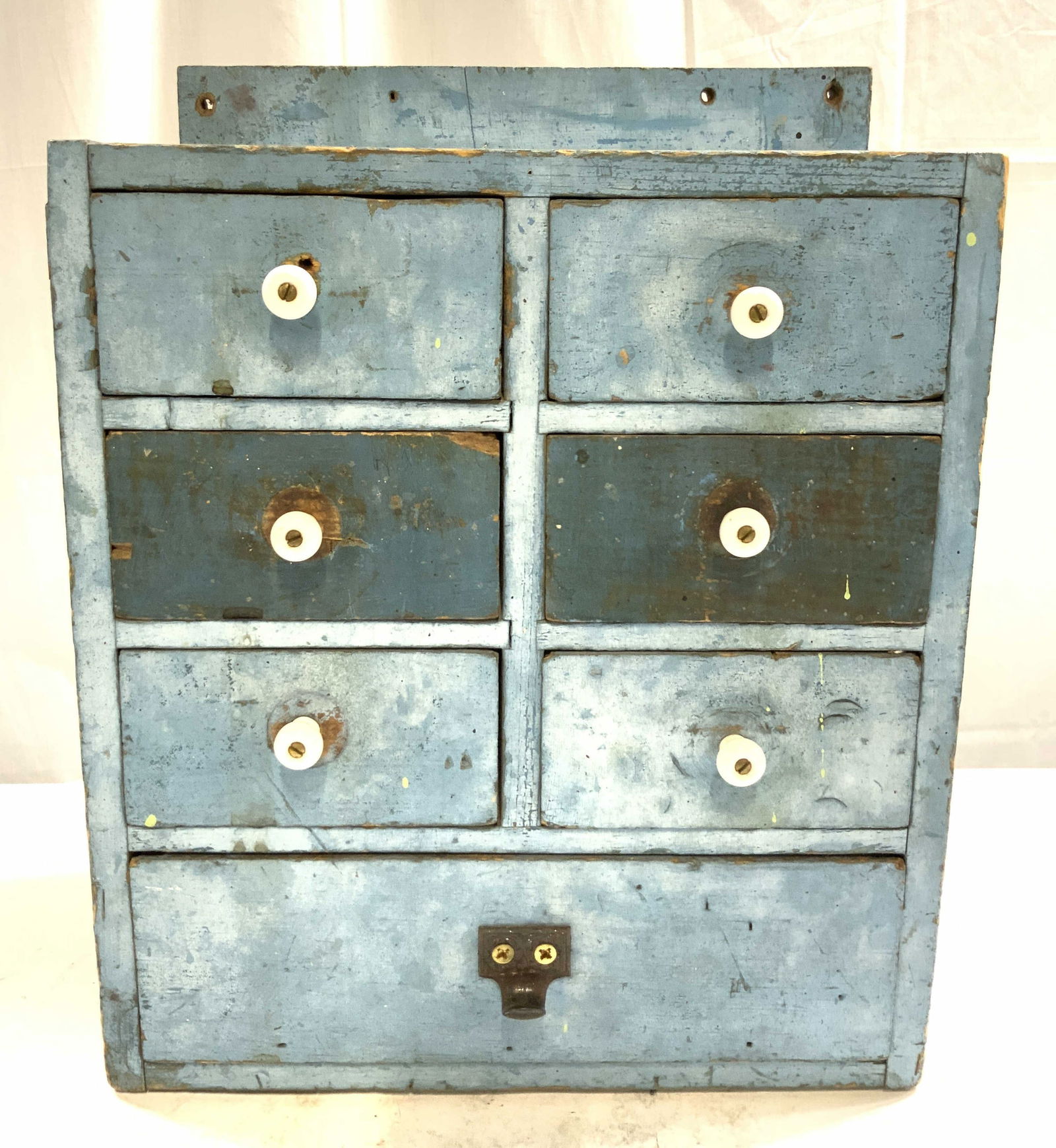 Antq Primitive 7 Drawer Wood Apothecary Chest (1 of 9)