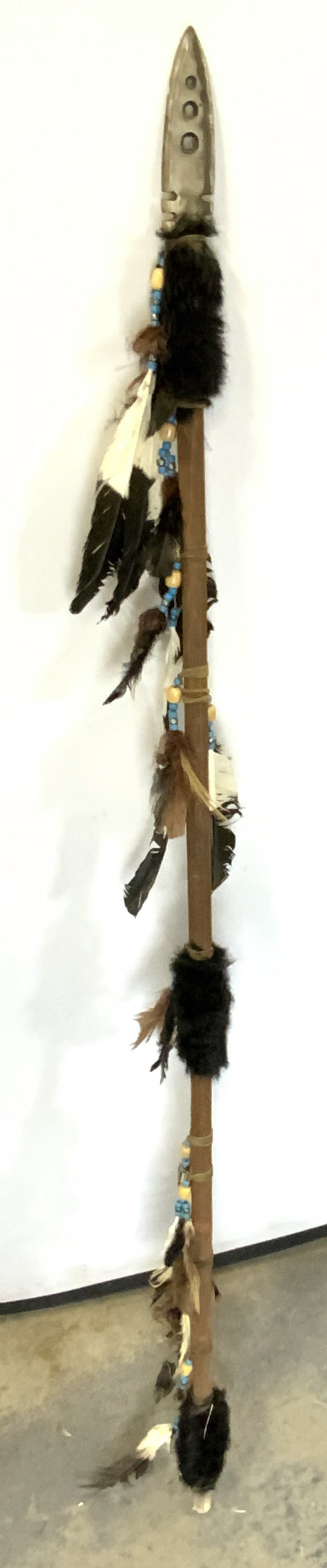 Vtg Native American Coup Stick Spear 65inL (1 of 8)