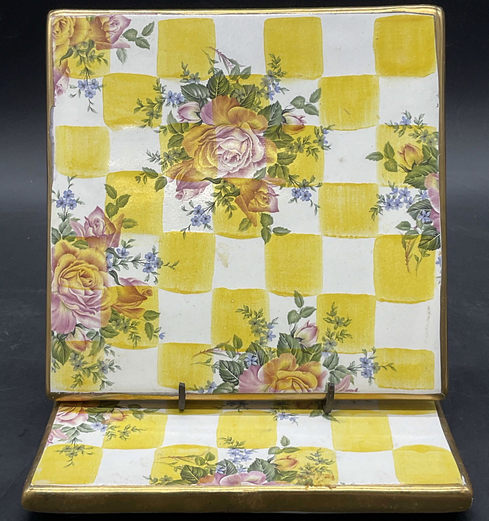 MACKENZIE CHILDS Courtly Check Pottery Trivets (1 of 9)