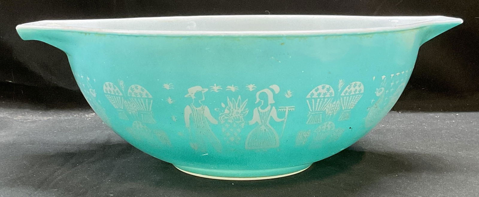 Vtg Pyrex Butterprint Blue Mixing Bowl USA (1 of 6)