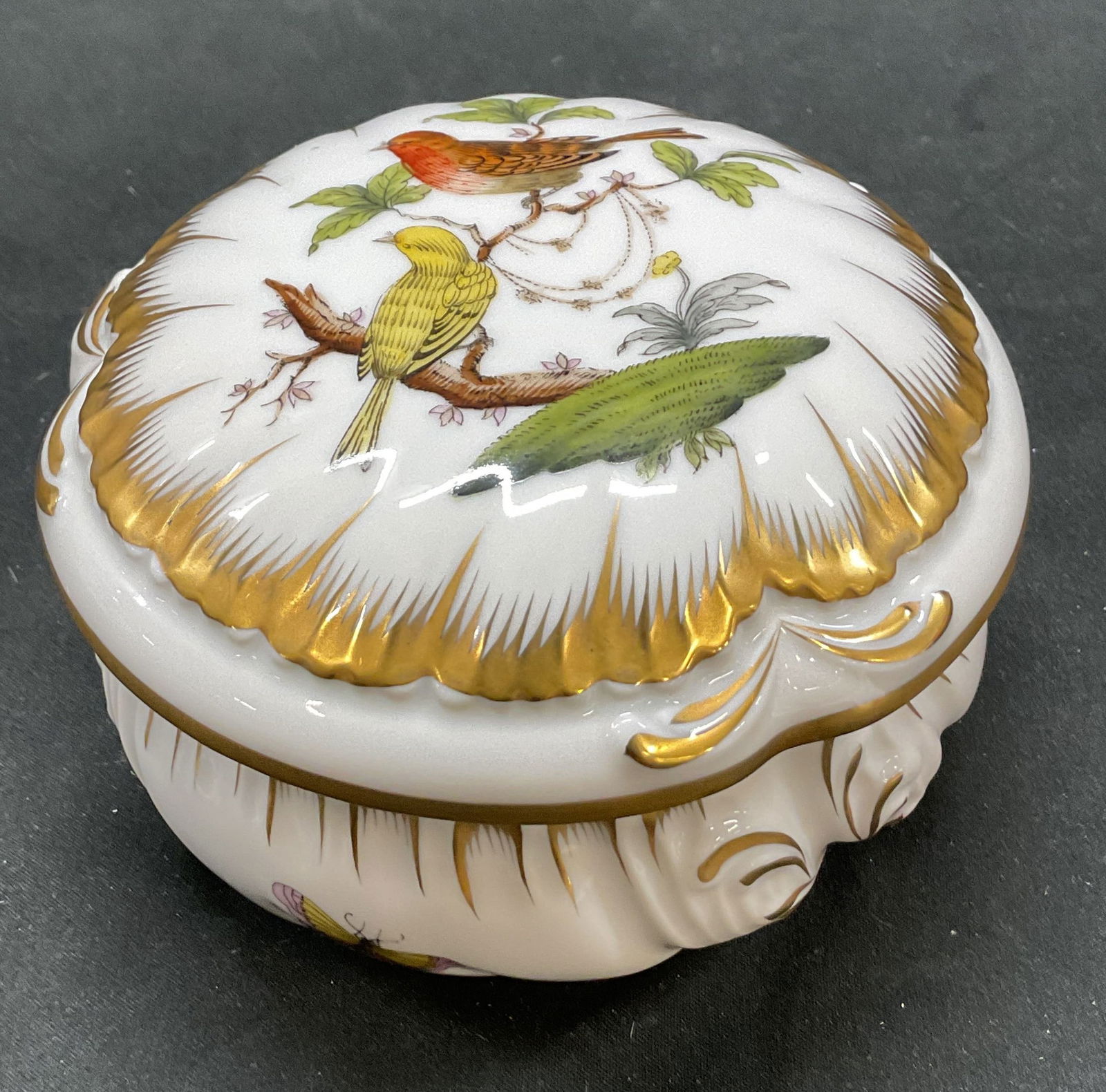 Vtg Herend Porcelain Rothschild Bird Box (1 of 8)