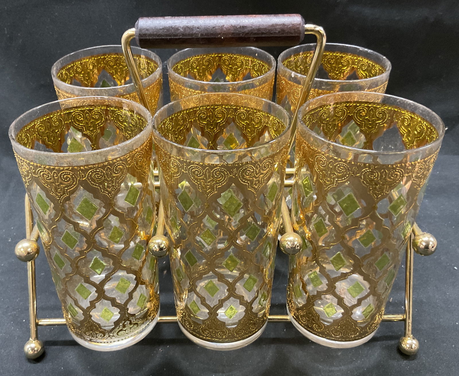 Set 6 Vtg Culver Ltd. Valencia Glass Drinkware (1 of 7)