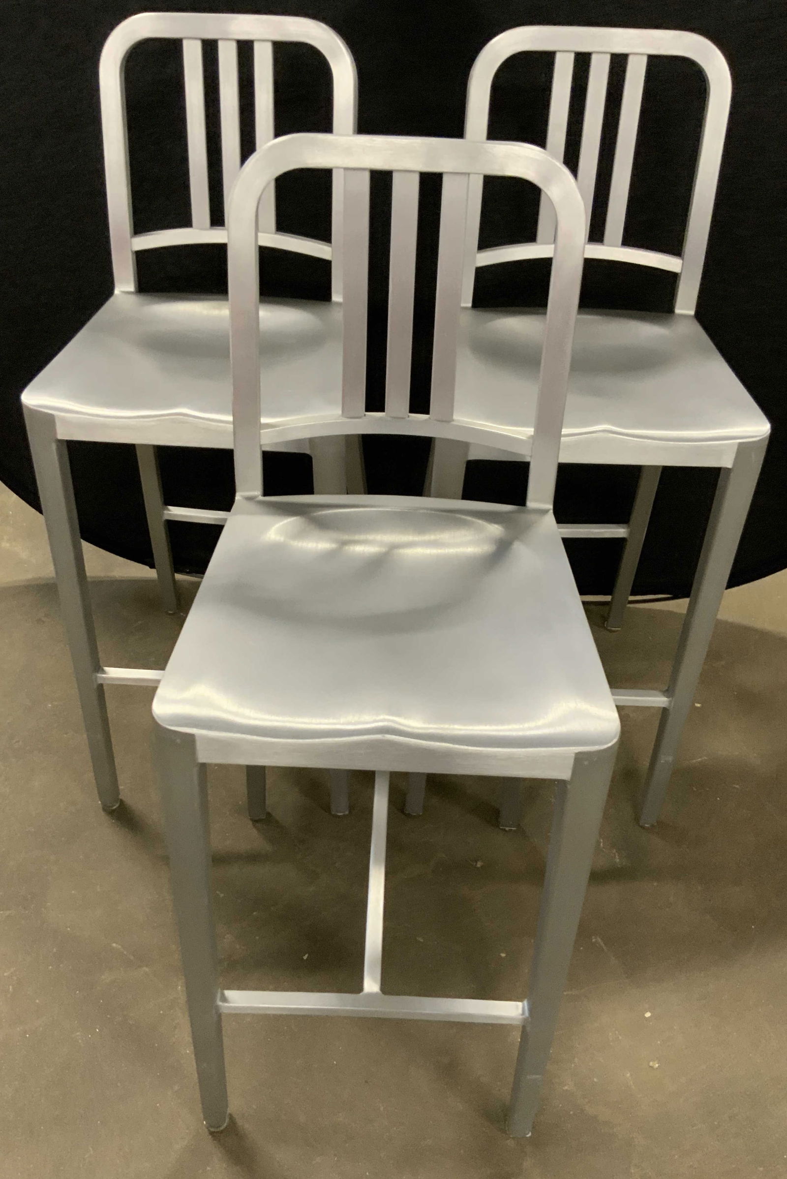 Set3 EMECO Aluminum Navy Bar Counter Stools (1 of 10)