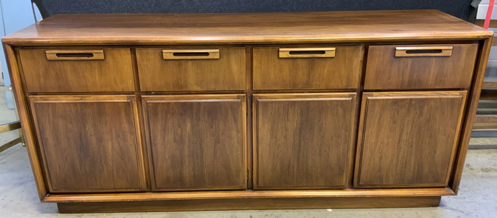MCM Vtg Walnut Sideboard Buffet W Drawers (1 of 9)