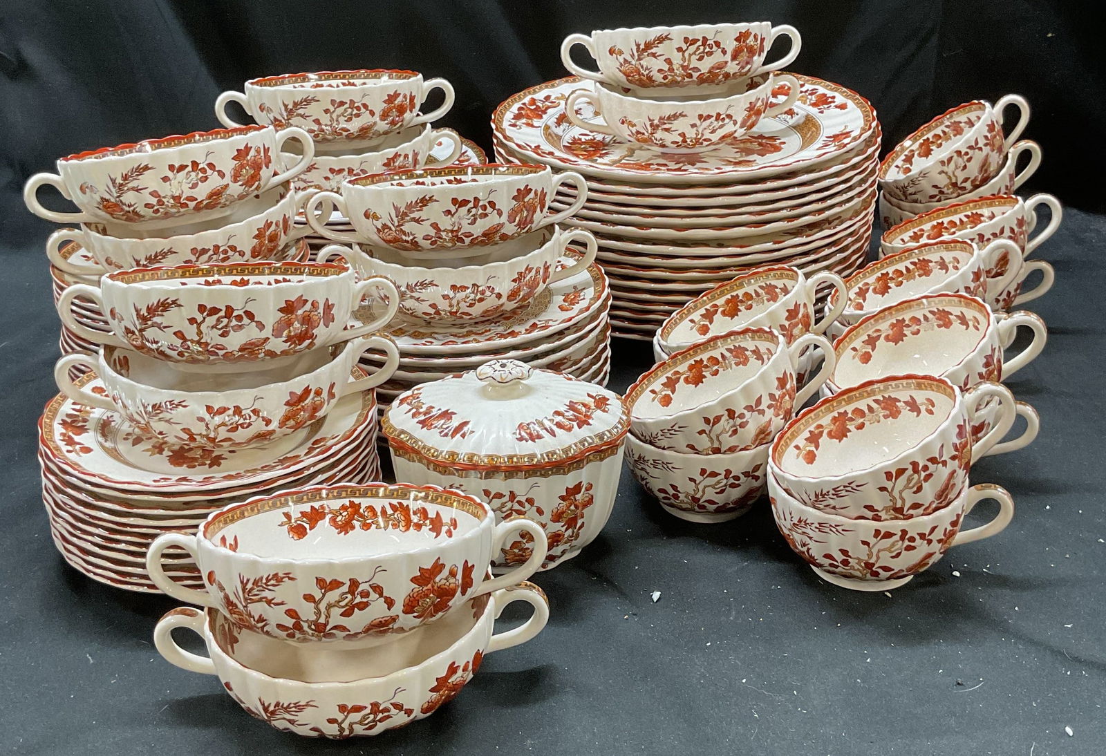 Set91 Spode Indian Tree Porcelain Tableware England (1 of 11)