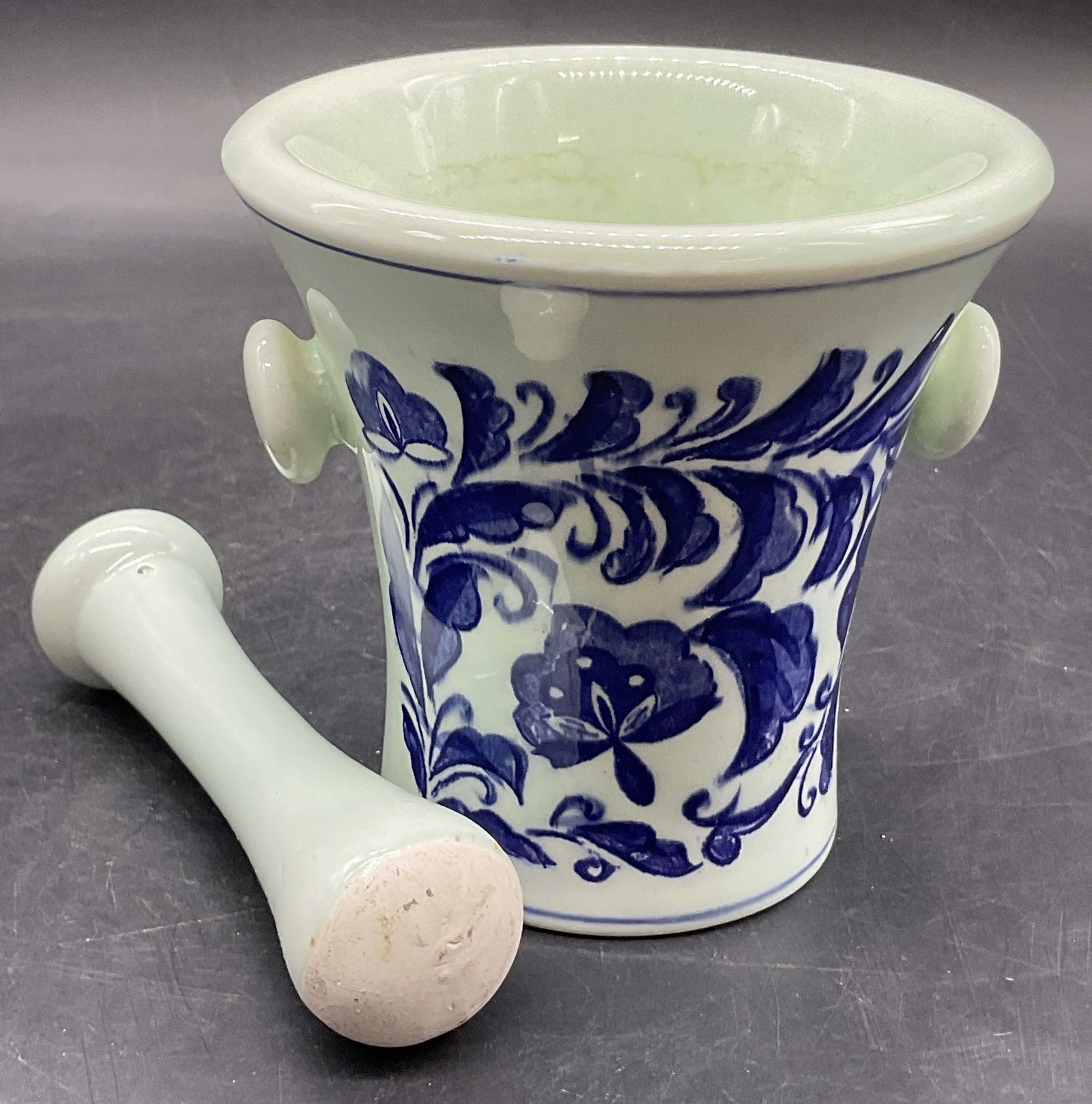 Vintage Floral Motif Ceramic Mortar & Pestle (1 of 7)