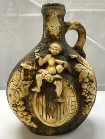 Vntg Casa Vinicola Boccaccio Cherub Decanter ITALY