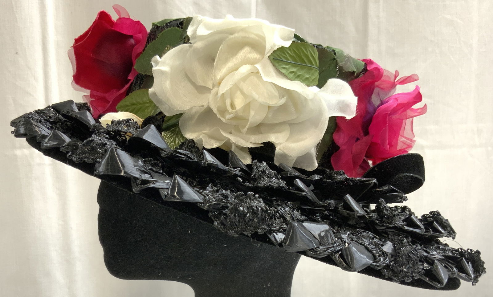 UNION MADE Floral Netted Womens Brimmed Hat w Bx (1 of 8)