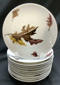 Lot 11+ LIMOGES Autumn Leaves Porc Plates FRANCE