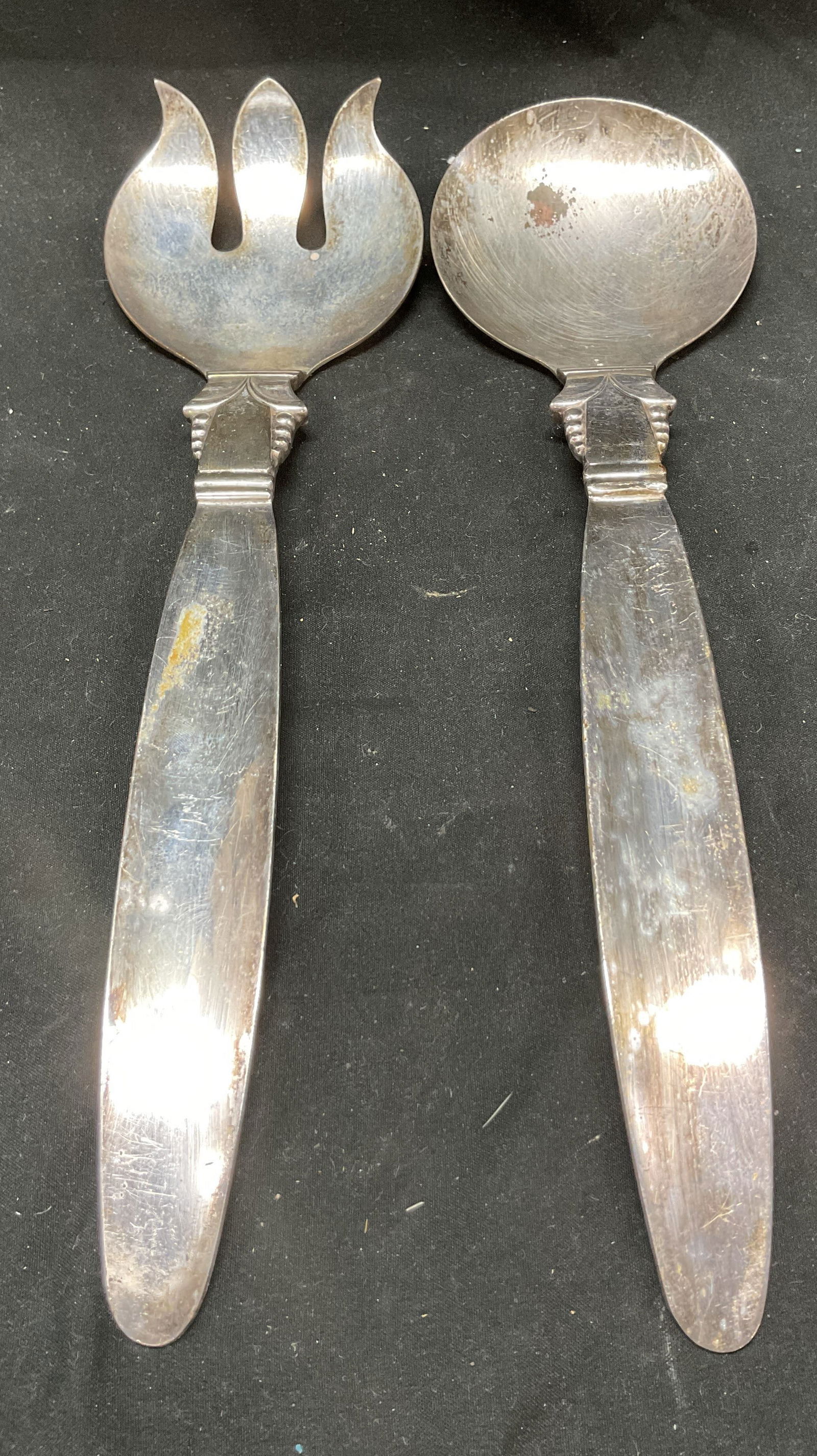2 Vtg MCM English Silver Plated Serving Utensils (1 of 7)