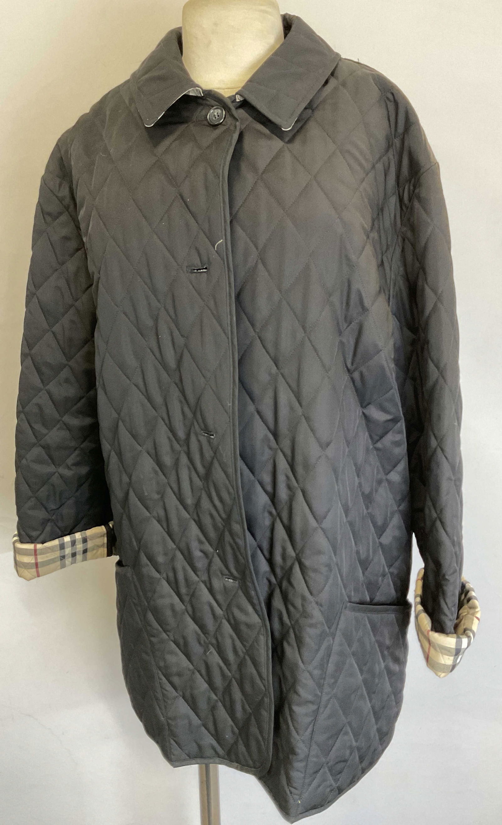Vtg Burberry Polyester Quilted Plaid Jacket Eng (1 of 8)