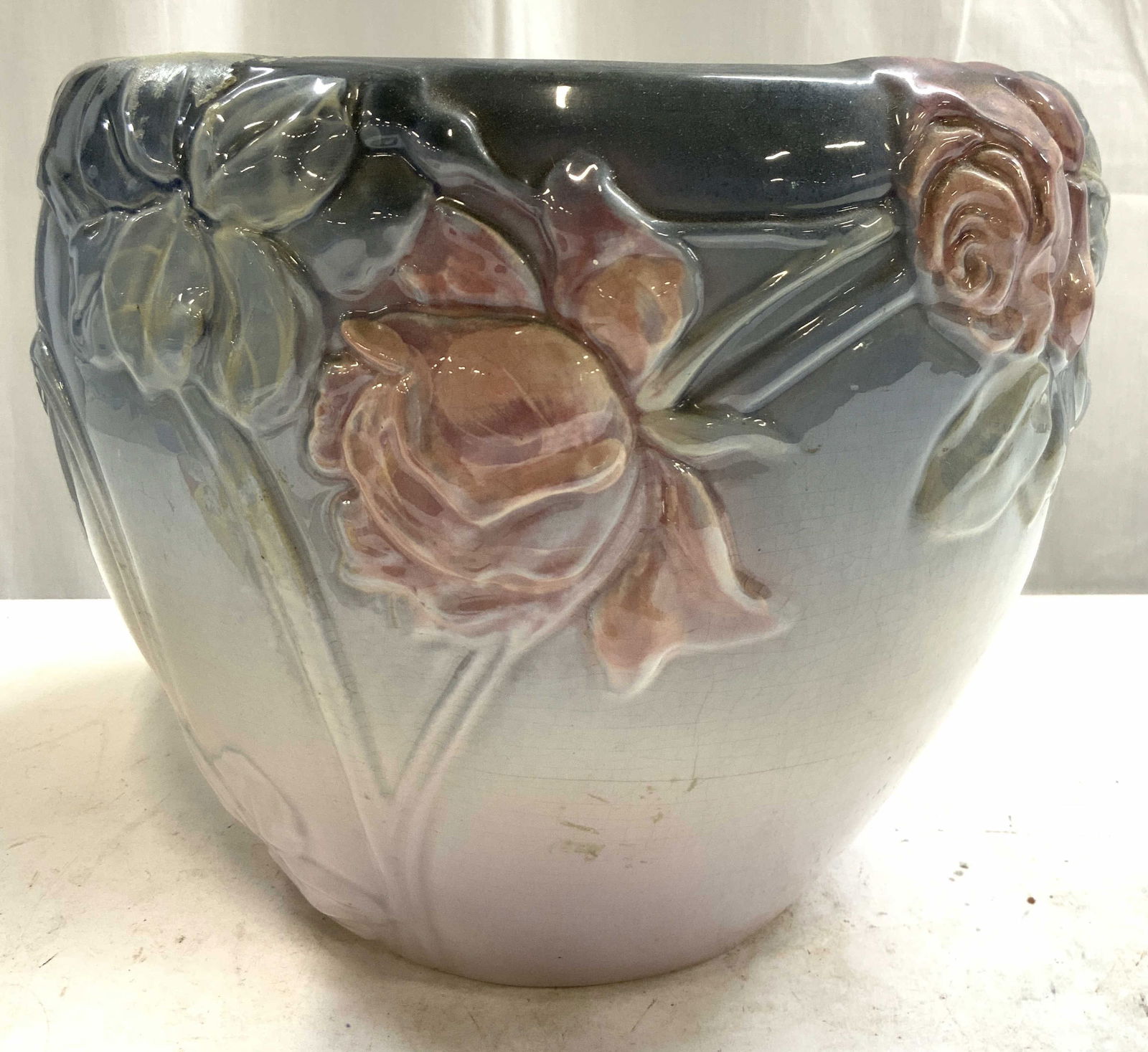 American Weller Pottery Etna Wild Roses Jardiniere (1 of 8)